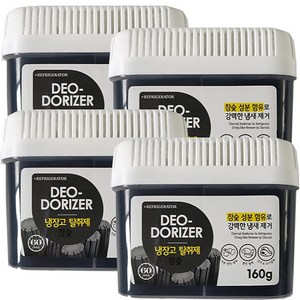 허브스토리 참숯젤 냉장고탈취제 본품, 160g, 4개