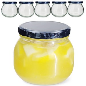 미르코리아 블루캡 유리병 잼잼 450, 450ml, 6개