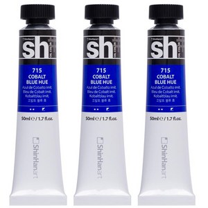 신한화구 sh 유화 튜브 물감 코발트 블루 휴 3개, 50ml, 1색