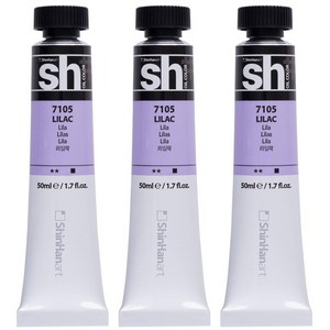 신한화구 sh 유화 튜브 물감 라일락 3개, 50ml, 1색