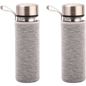 뷰레이티닷컴 베이크 무지 물병가방 550ml, 그레이, 2개