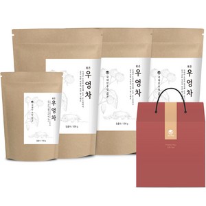 자연지애 껍질째 볶은 우엉차 + 기프트 박스 선물세트, 우엉차 300g x 3p + 100g, 1세트
