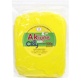 아키우네 유아용 지퍼백 클레이, 노랑, 500g, 1개