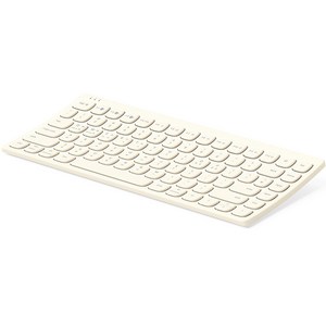 엑토 커브드 저소음 미니 유무선겸용 일반형 블루투스 키보드, 버터 아이보리, B603, 제조사축