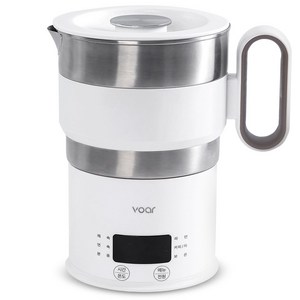 보아르 이지전기포트S 휴대용 접이식 여행용 올스텐 무선 커피포트, VPT-007WH
