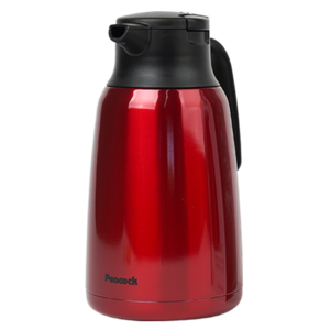 PEACOCK 피코크 보온보냉 대용량 주전자, 1500ml, 레드, 1개