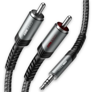 코드웨이 3.5mm AUX to 2RCA 스테레오 오디오 케이블, WA352R-1.5m, 혼합색상, 1개