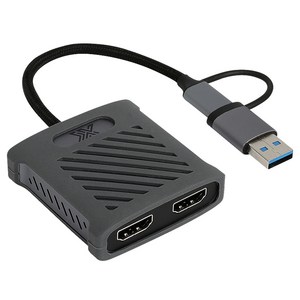 아이엑스 디스플레이링크 어댑터 USB to HDMI 듀얼 모니터 컨버터, IX-U3130HD-DUAL, 1개