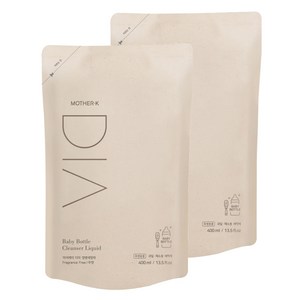 마더케이 유아용 디아 젖병세정제 리필형 무향, 400ml, 2개