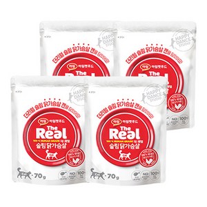 하림펫푸드 더리얼 슬림 가슴살 캣, 닭, 70g, 4개, 닭가슴살