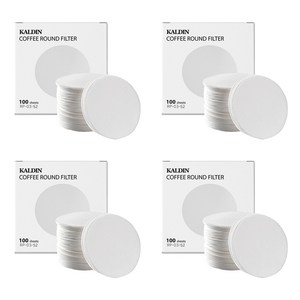 칼딘 모카포트 포터필터 여과지 더치커피기구 올 라운드 필터 화이트 58mm, 100개입, 4개