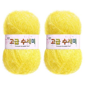 yarna 고급 수세미 뜨개실, 109 노랑, 2개