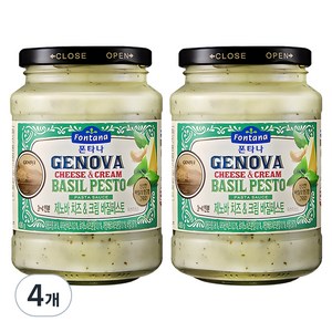 폰타나 제노바 치즈&크림 바질페스토 파스타소스, 430g, 4개