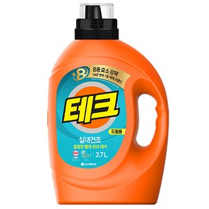 [비건라이프] 테크 실내건조 베이직 뉴 드럼용 액상세제 본품, 2.7L, 1개