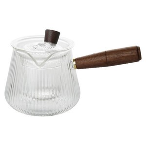 키친초이스 다도 우드핸들 내열유리 숙우 티메이커 S214, 혼합색상, 380ml, 1개