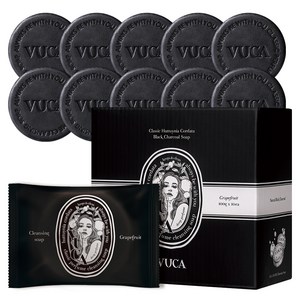 뷰카 클래식 어성초 블랙 차콜 비누 자몽, 100g, 10개