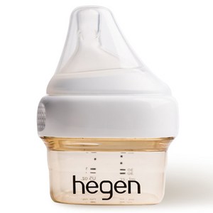 헤겐 유아용 멀티 젖병 + 0단계 꼭지 세트, 화이트 + 투명, 1세트, 60ml