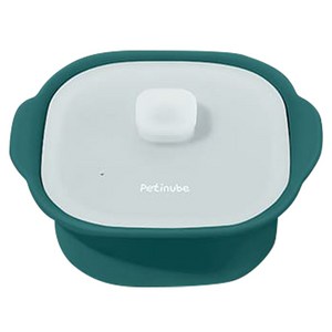 쁘띠누베 국내 제조 실리콘 이유식 멀티 찜기 900ml, 뚜껑 + 본품, 1개, 브리즈블루그린
