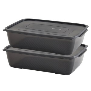 이지앤프리 블랙킵 에디션 냉장고 정리 용기 6.5L, 2개입, 1개