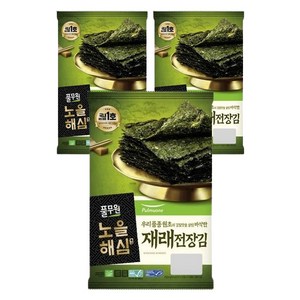풀무원 노을해심 조미 전장김, 20g, 3개