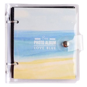 데이소이 PVC 투명 미니 사진 앨범 16.2 x 10.2 cm, 해안, 25매