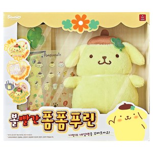 오로라 볼빨간 폼폼푸린 작동동물인형, 20cm, 혼합색상, 1개