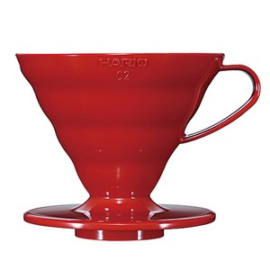 하리오 V60 드리퍼 1-4인용 레드, 02R, 1개, 450ml
