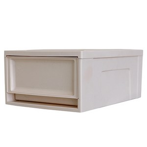 아이리스 국내생산 시스템 수납함 슬라이딩 서랍장 BC-370, 베이지, 1개
