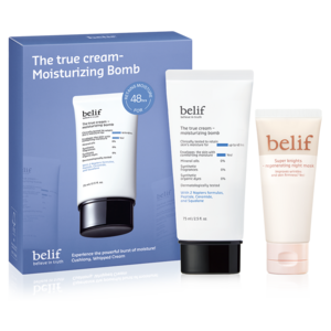 빌리프 더 트루 크림 모이스춰 라이징 밤 + 리제너레이팅 나이트 마스크 35ml 세트, 1개, 75ml 골드박스 특가