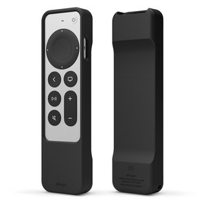 엘라고 R1 2021 애플티비4K 에어태그 리모컨 실리콘 케이스, 블랙, 1개