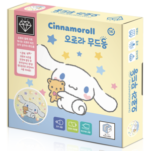 시나모롤 드림 보석십자수 세트 무드등, 혼합색상, 1개