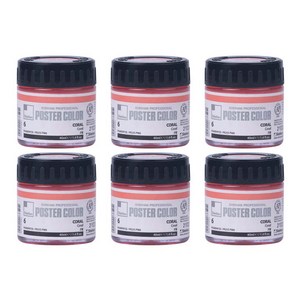 신한화구 전문가 포스터 컬러 Jar 코랄 6 6p, 40ml, 1색
