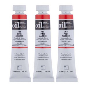 신한화구 전문가 유화물감 3개입, 50ml, 765번 핑크 매더