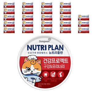 동원뉴트리플랜 고양이 뽀짜툰 건강 프로젝트 간식캔, 유리너리 (비뇨계), 160g, 24개