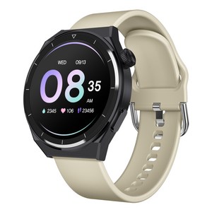 아이뮤즈 스마트워치 muWATCH1, 베이지, 36.3mm, 블루투스