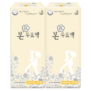 유기농본 유기농 순면커버 본퓨어 생리대 날개형, 중형, 28개입, 2개