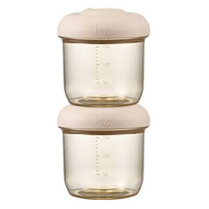 푸고 프리미엄 뉴트럴 시리즈 유아용 PPSU 이유식용기 TKFH-150, 150ml, 베이지, 2개