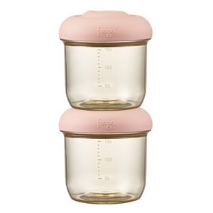 푸고 유아용 프리미엄 뉴트럴 시리즈 PPSU 이유식 용기 TKFH-150, 150ml, 뉴트럴핑크, 2개
