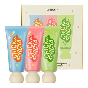 쿤달 치카 스마일 키즈치약 불소함유 3종 세트, 60g, 1세트