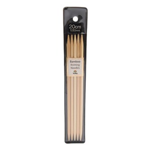 튤립 브랜드얀 대나무 장갑바늘 20cm 5p, 1개