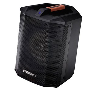 ENTERPRO 충전이동형 버스킹앰프 USB 블루투스 스피커, EPS-200, 블랙