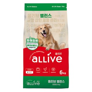 대주펫푸드 강아지 올리브 밸런스 기능성 사료, 관절+장건강, 6kg, 1개