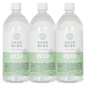 엄마랑아기랑 우리가족 핸드워시 리필, 1L, 3개