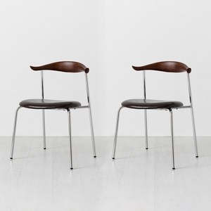 마켓비 MULSO 의자 M243, 브라운, 2개