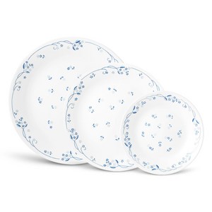 코렐 프로빈셜 블루 원형접시 3종 세트, 1세트, 원형접시 소 + 중 + 대, 혼합색상