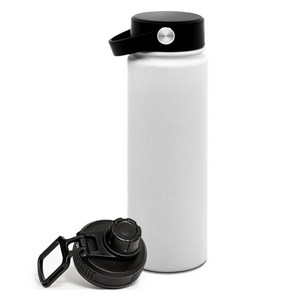 에버튼하우스 더블헤드 핸들 투웨이 스포츠 304 텀블러 EHTB-T21W, 화이트, 600ml, 1개