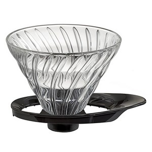 하리오 V60 내열유리 핸드드리퍼 02 블랙 VDGR-02-B, 1개, 단품, 200ml