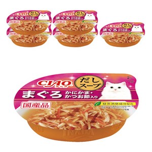 챠오츄르 고양이 다시스프 컵, 참치&게맛살&가다랑어, 60g, 6개