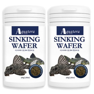 아쿠아테라 싱킹와퍼 플레코 안시 전용 관상어사료, 1L, 500g, 2개