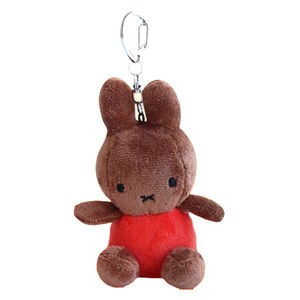 매니어리틀 미피 시팅 가방고리 봉제인형, 8cm, 브라운, 1개